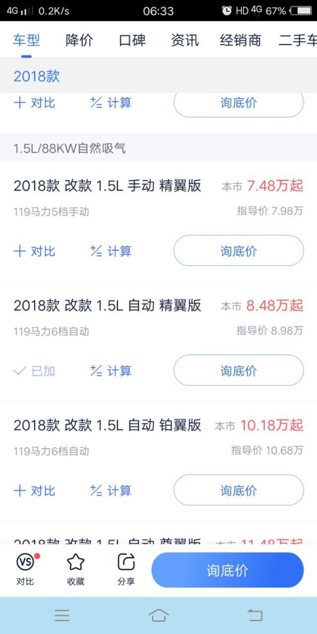 翼搏-2018款自动精翼版在上海价格的多少可以拿下来裸车