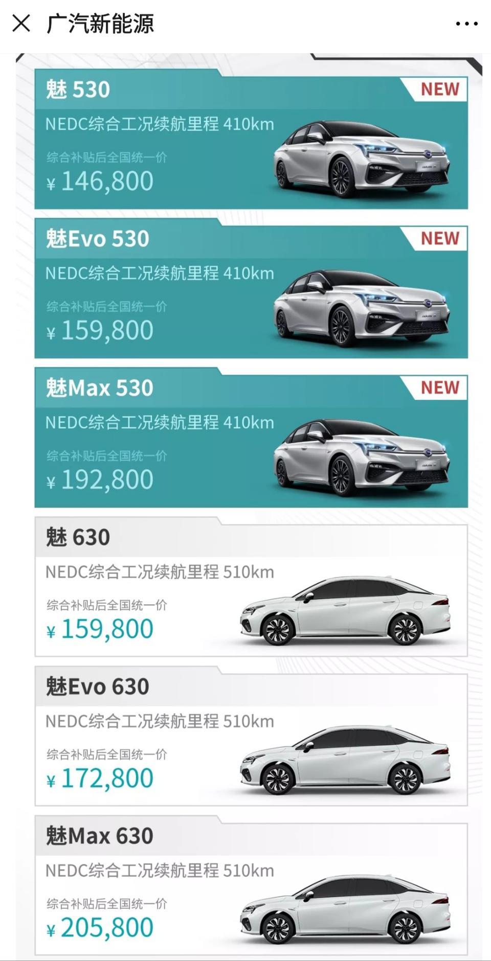 〖AION LX将定价几何？〗
从其兄弟车型AION S的定价逻辑来看，相同GEP纯电平台下的AION LX（NEDC520公里款)大概率以17.5万起步（参考同平台的Model Y比可与其共享75%以上零部件的Model3贵出约10%），然后分成高中低配三款，此续航下相应高配版大约22.5万；
NEDC650公里款可能得20万左右起步，单电机的高配25万左右，四驱版额外加个0.8-1.5万（参考Model3同续航的全驱版比后驱版贵出0.89万元），顶配版预计26.5万左右。
如果售价果真落在17.5-2