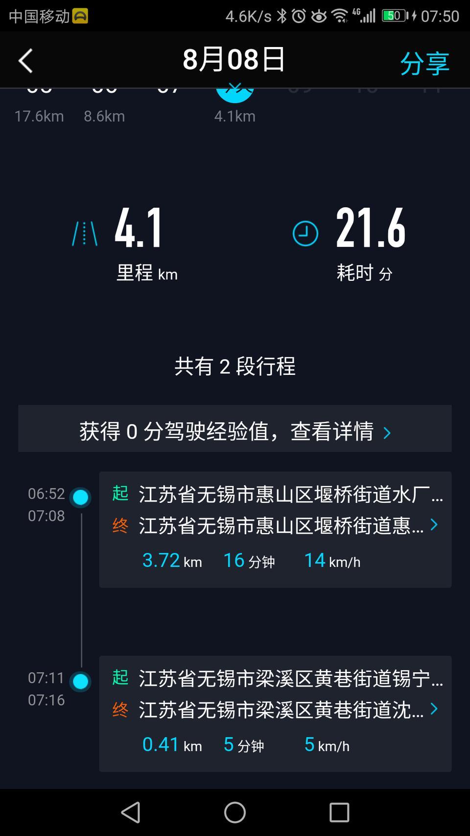 长安欧尚a800-中途没有熄火，有两段行程，跑了十几公里，显示几公里路，你们的有没有这情况