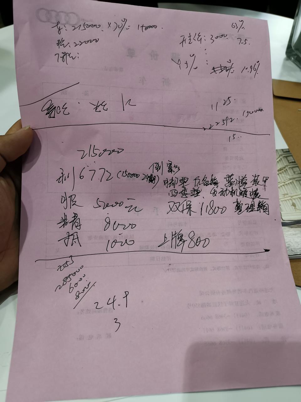 奥迪a4l-2.0进取落地27贵不贵（精品是粉色单子上的东西，＋太阳膜）