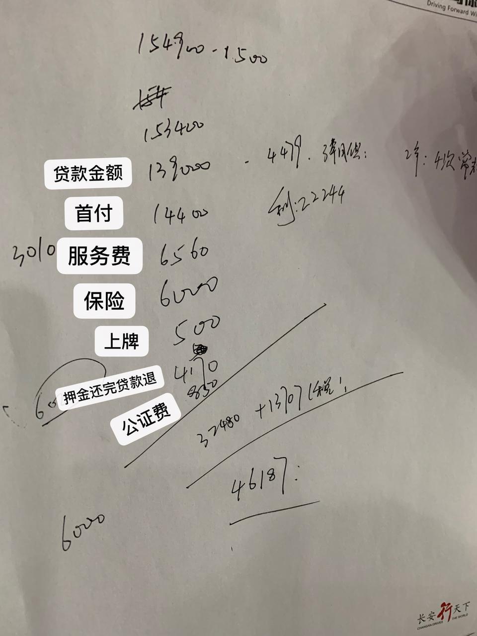 长安cs75 plus-是不是被坑了，分期服务费要6000左右，还有个公证费850