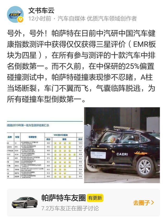 帕萨特-保费涨了将近二千，这次碰撞又扑街！这棺材车哪里高级？