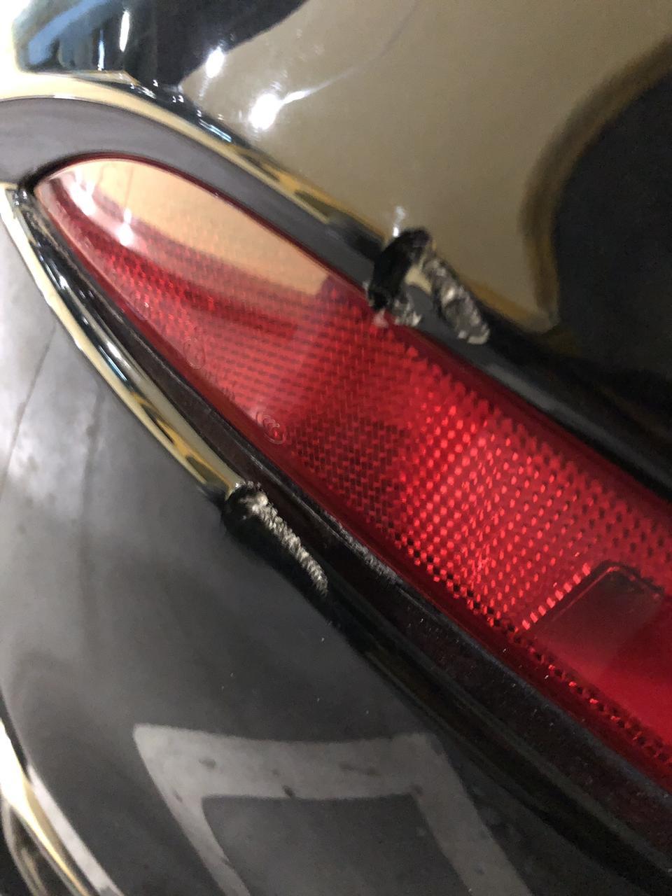 冠道-倒车不小心撞了一下请问这个修补一下大概多少钱？还有后面的塑料可以出来了一点我又给按了回去，后面对形式有影响吗？