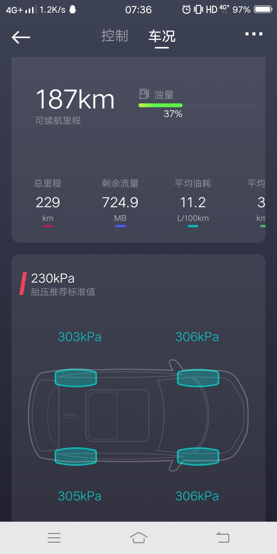 星越-我19号提的油耗很高，胎压是不是太高啦？但是胎压没有报警什么情况？