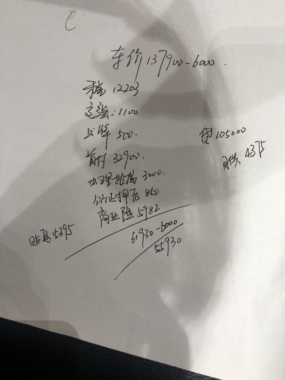 瑞虎8-各位大神，我头几天订了一辆1.6T自动豪华六座虎8，4s店优惠六千，首付三万，二年按揭，厂家五万免息，帮忙看看他们的算法合理吗？