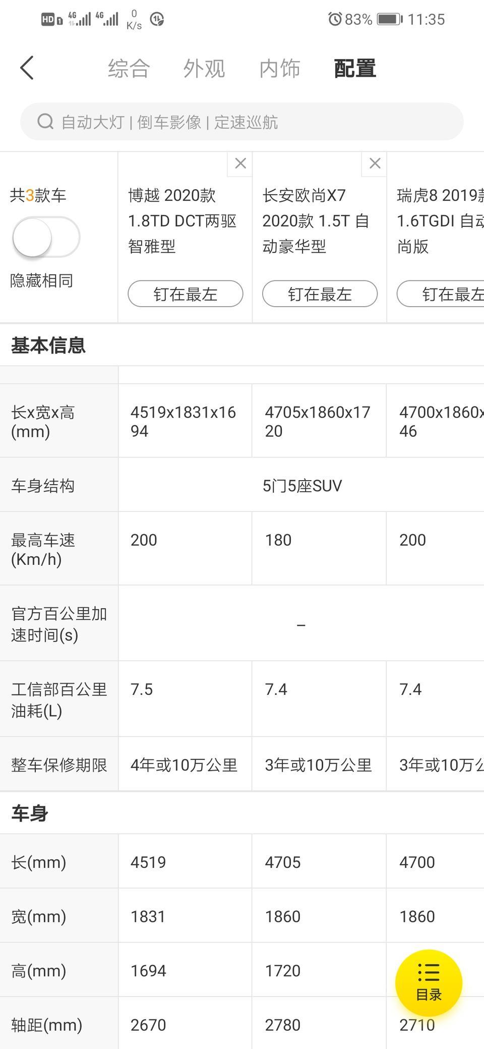 瑞虎8-请教一下懂车的朋友，这三款车基于变速箱发动机而言那款好一点呢？谢谢了