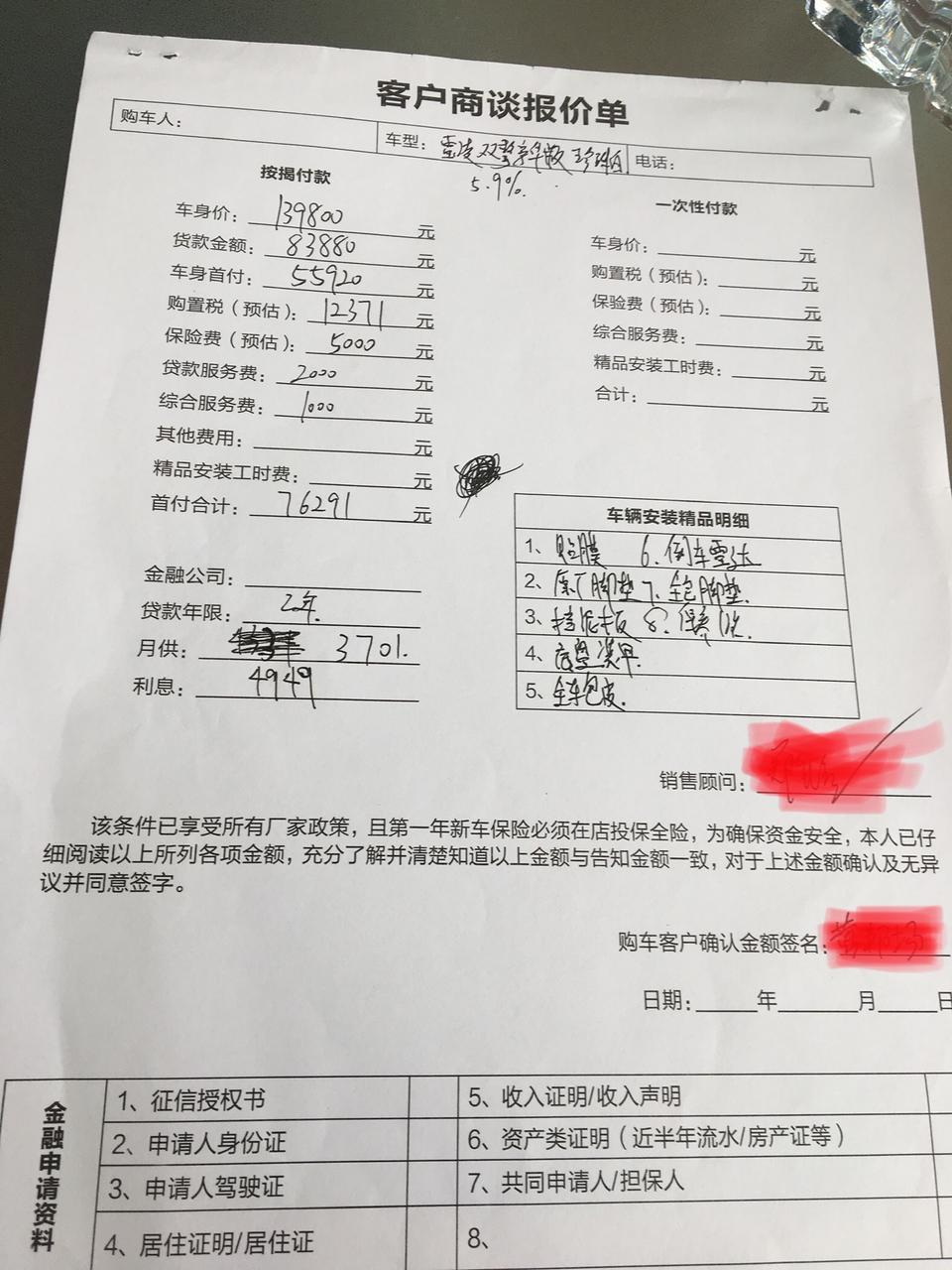雷凌-今天交了三千定金，这价格如何，你们都什么价格提的车？