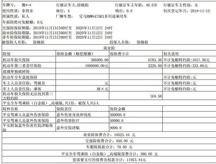 宝马x3-大家帮忙看一下，保险这样买划算吗？