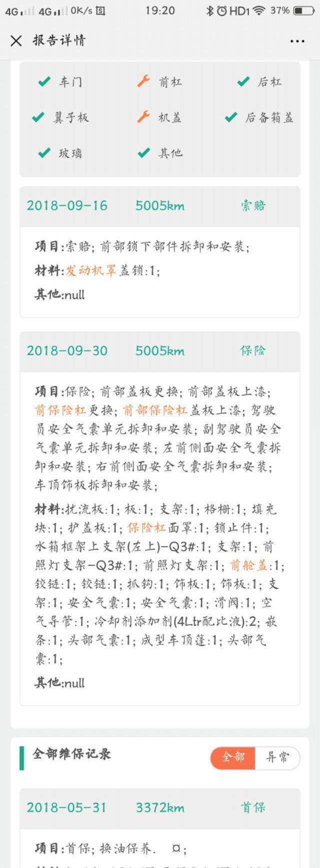 奥迪q3-懂车的伙伴，这样的二手车值得买吗，是事故车吗？