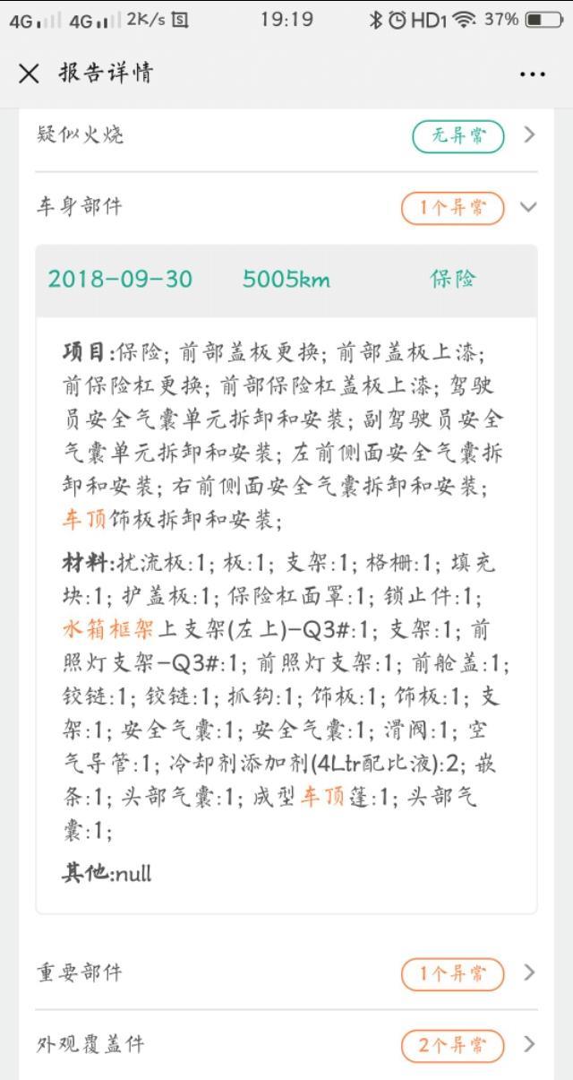 奥迪q3-懂车的伙伴，这样的二手车值得买吗，是事故车吗？