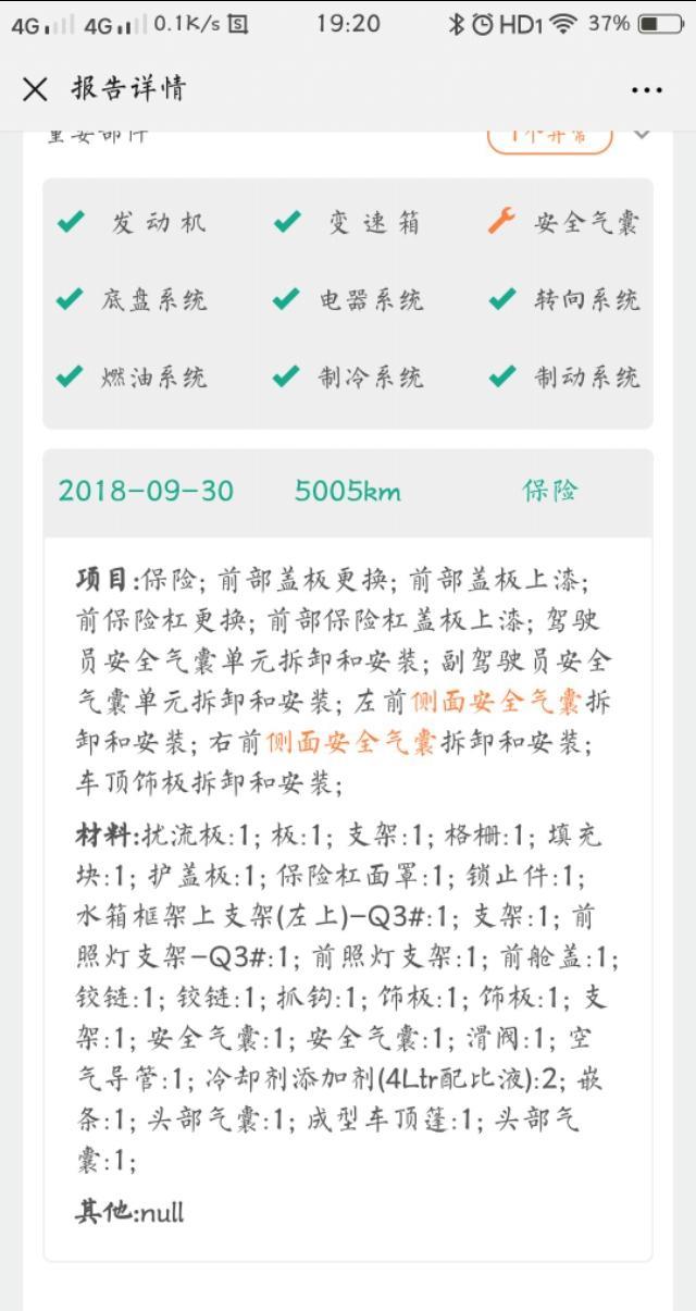 奥迪q3-懂车的伙伴，这样的二手车值得买吗，是事故车吗？