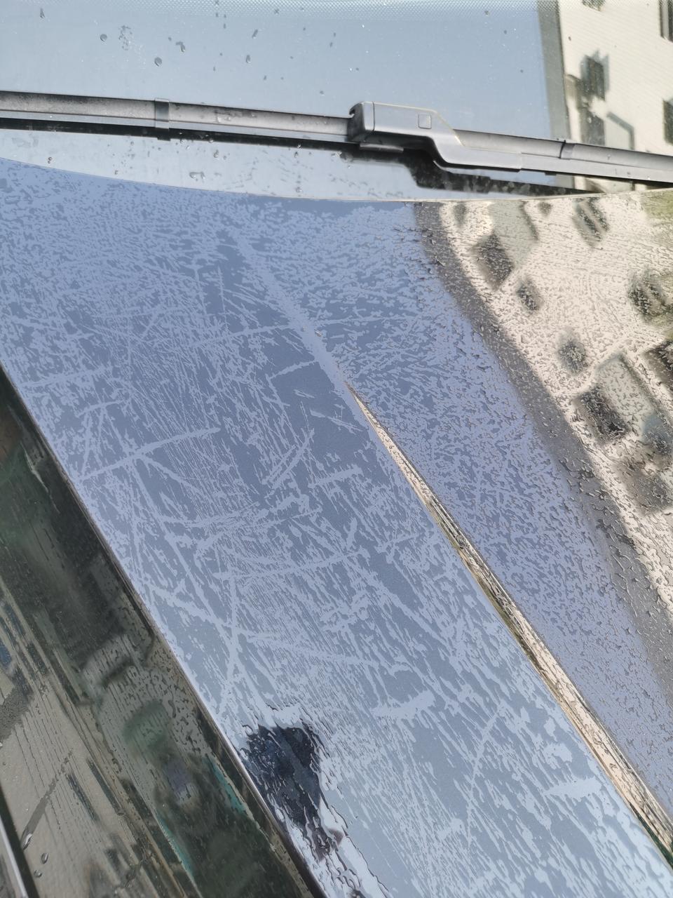 途观l-昨天用了去污泥擦出来的痕迹，这个怎么弄到，但是这个痕迹。用干纸巾擦一下就不见了。但是一见水擦一下就出来了。这个怎么处理