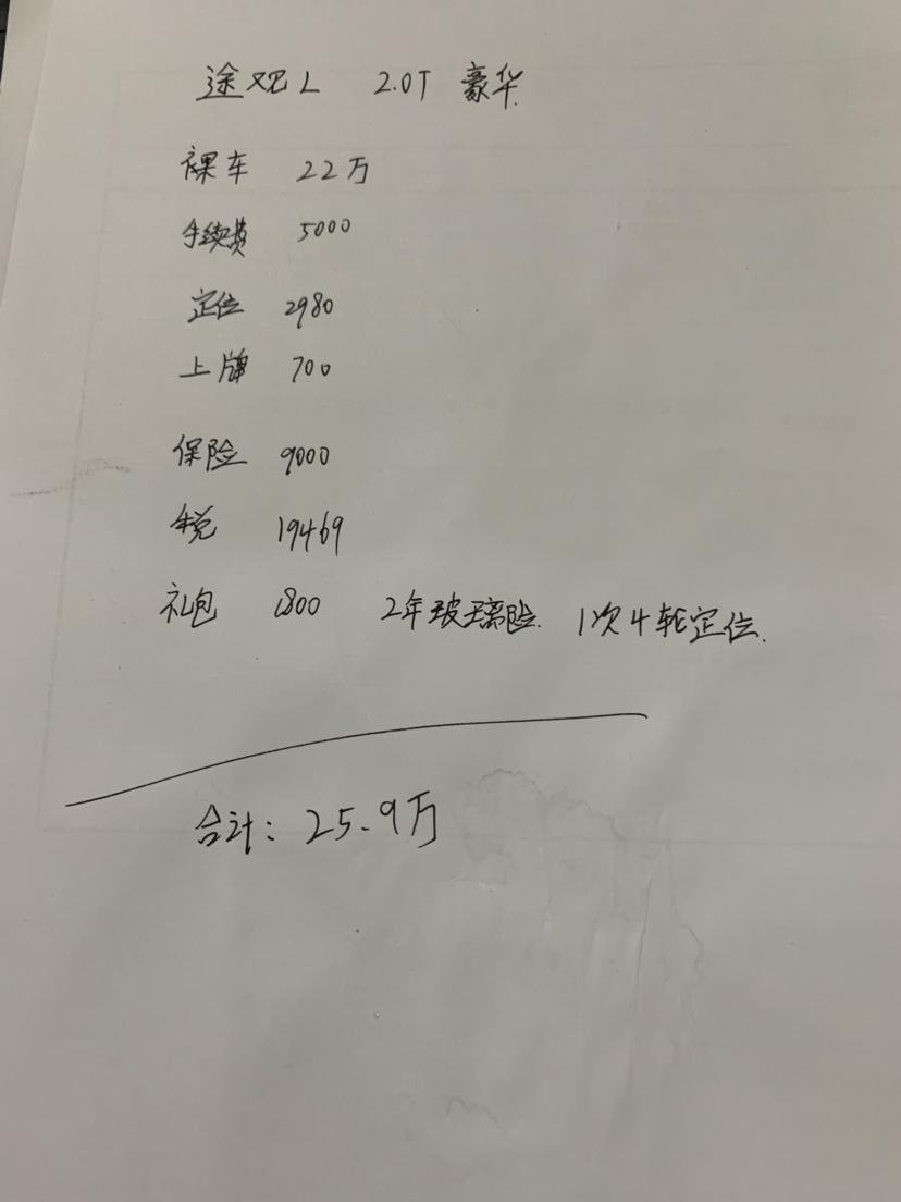 途观l-石家庄地区，这个价怎么样