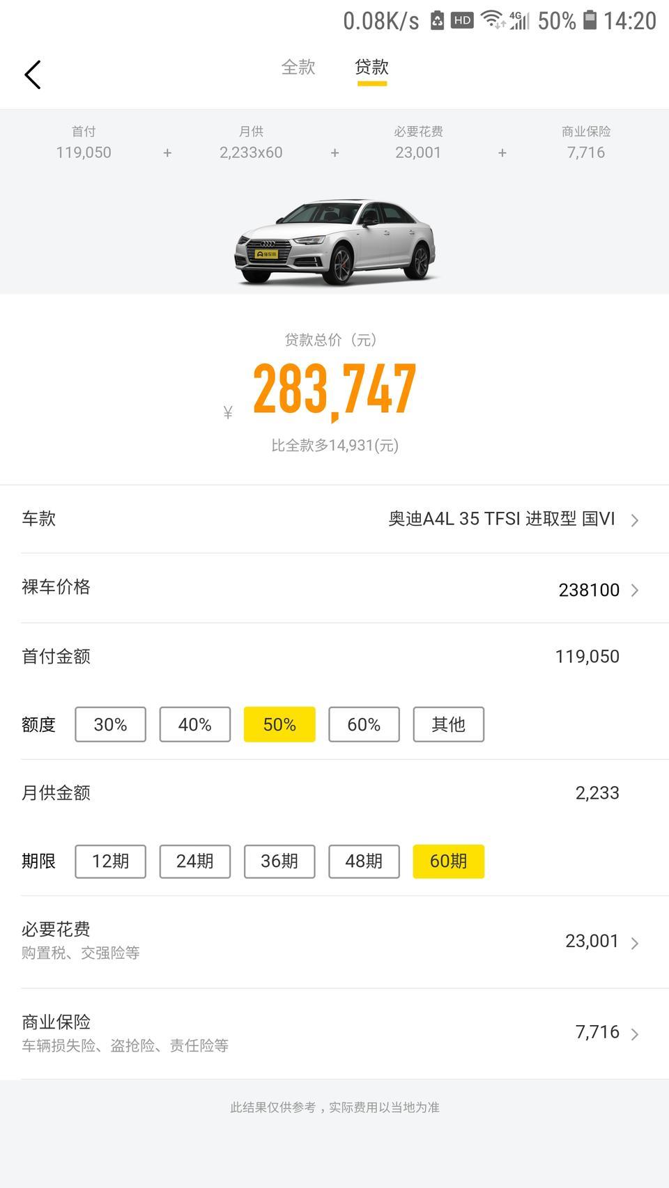 月入6500左右供的起奥迪A4L吗？