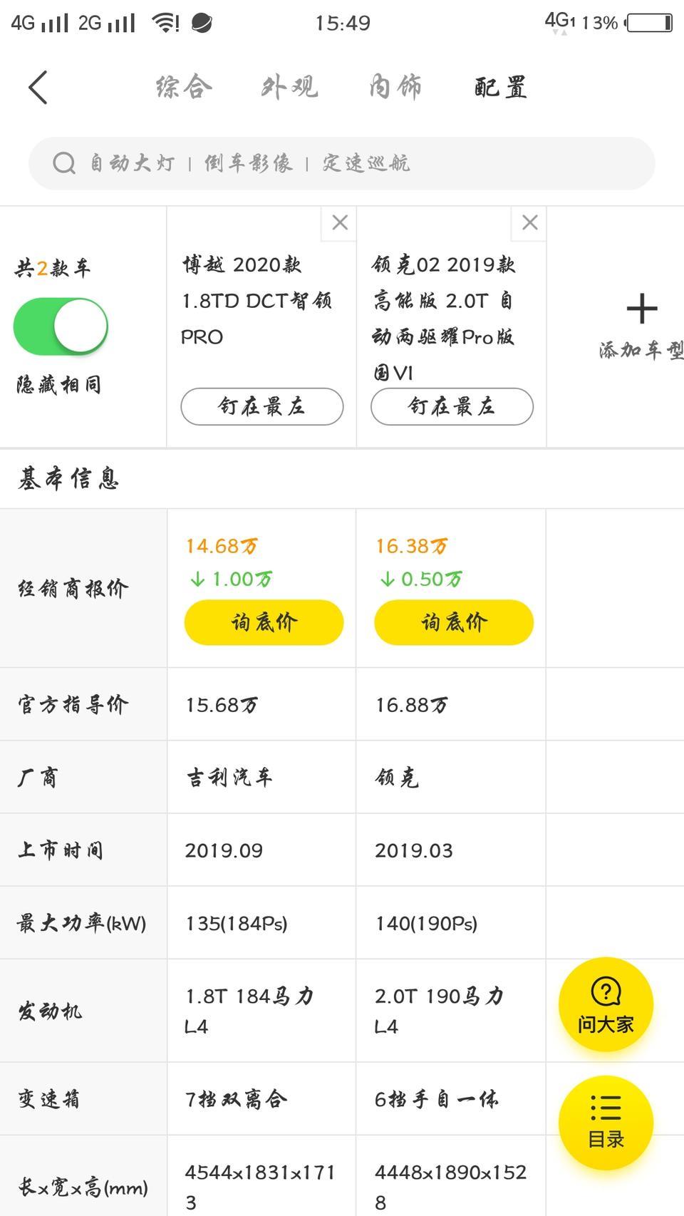 博越-大家给个建议，还在纠结中