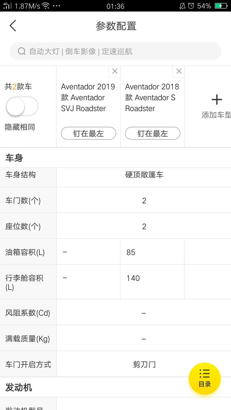 aventador-兰博基尼这一款车，为什么容量为一个横杠？是没有油箱容量吗？