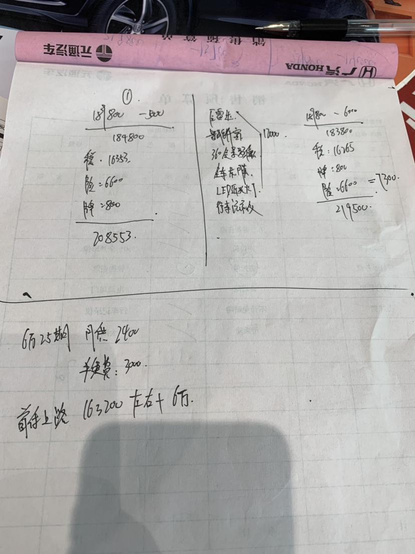 雅阁-这价格还没砍，1万2那个些是选装的他算进去总首付里去了，兄弟们看看还有哪里要砍的