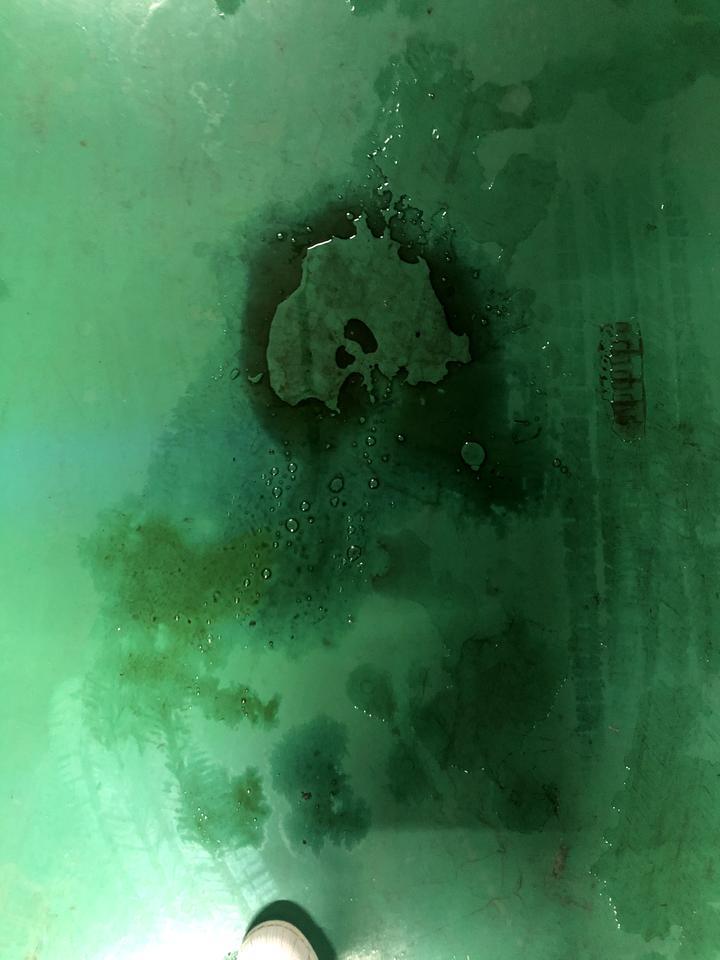 车是2010款天籁公爵，目前行驶13万多公里，请问下这个漏油是发动机漏油还是变速箱漏油。车辆可以启动，行驶。