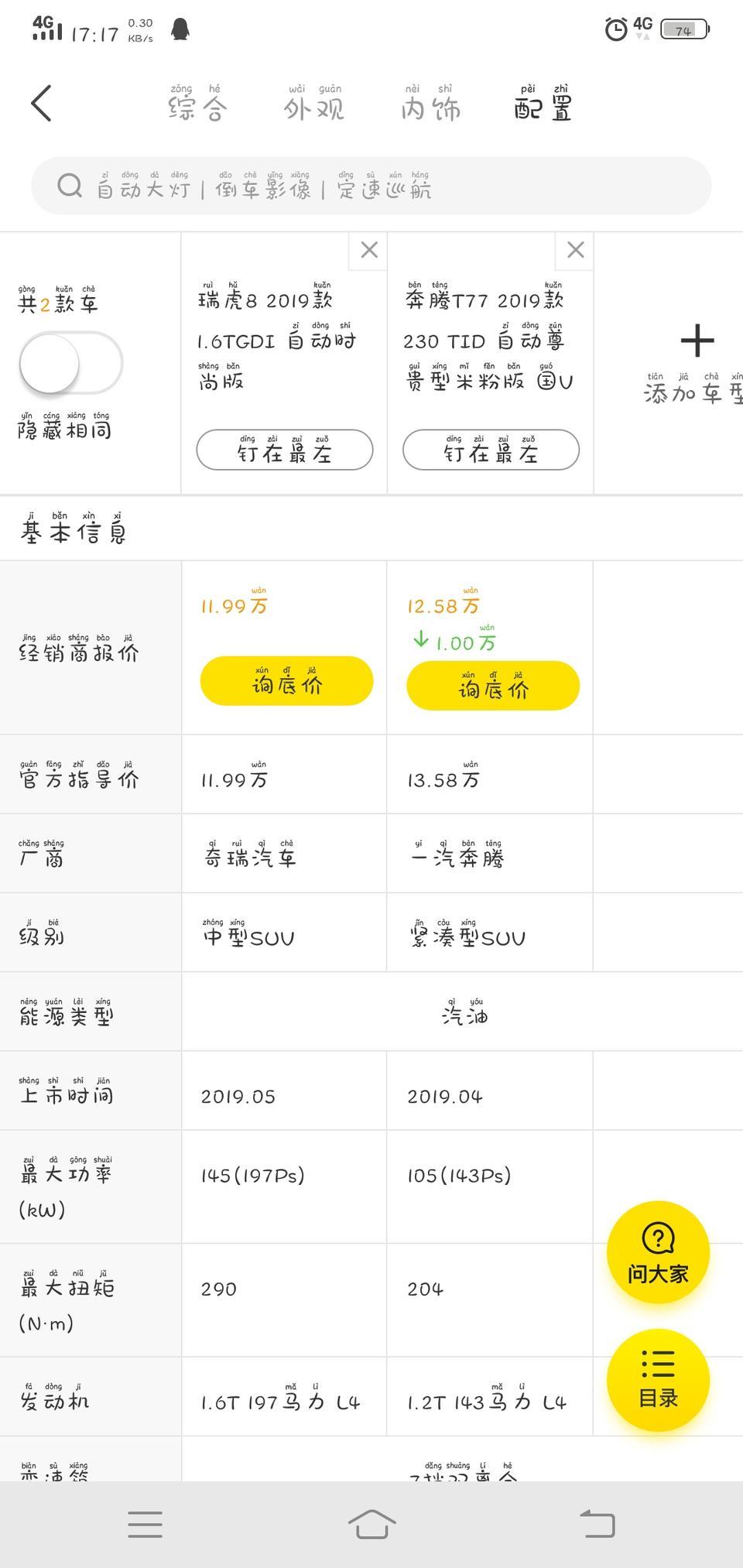 瑞虎8-各位大哥，我是新手第一次买车，请大哥们指点迷津，我应该选择哪一款