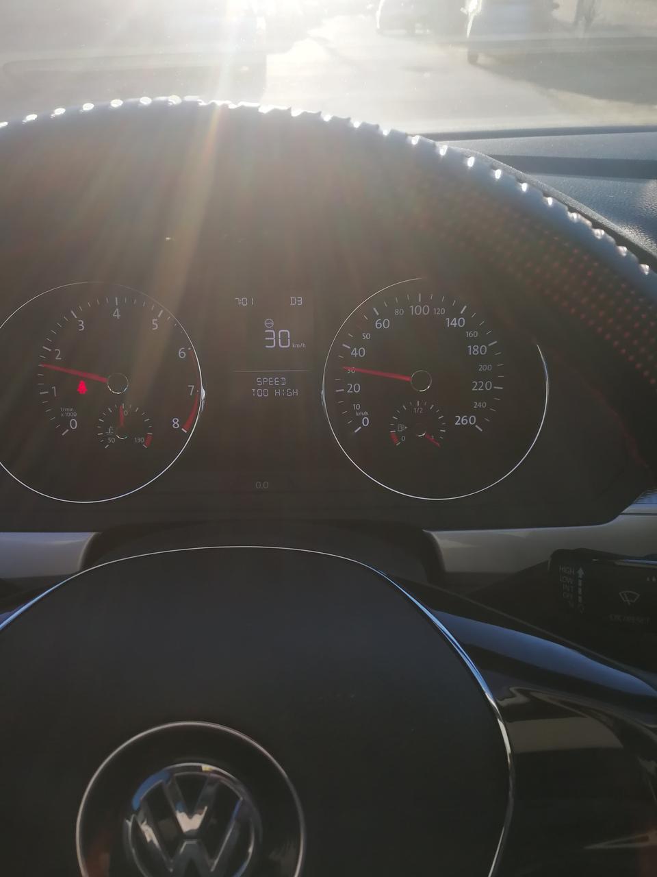 大众凌渡汽车突然出现SPEEDT00HIGH什么意思