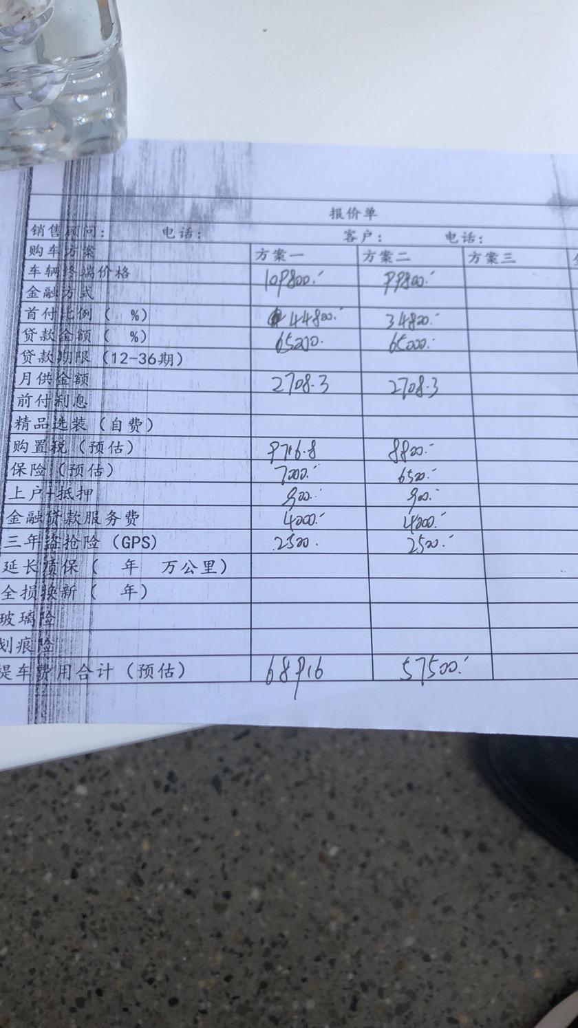 捷达vs5-方案1顶配，方案2次顶配，价格合适吗，