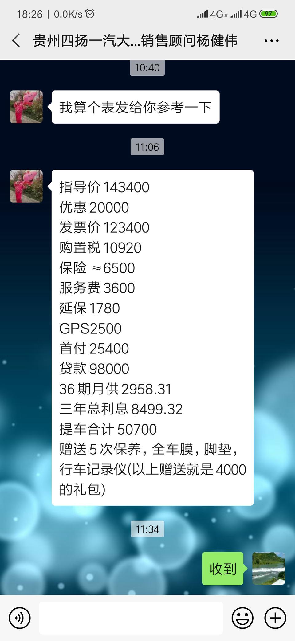 打算最近入手一台19款速腾1.2手动舒适的今天咨询销售优惠2w说国六需多加1500元。发票价123400 贷款98000  36期月供2958 提车价是50700 然后是购置税10920 GPS2500 手续费3500 选装包3000 保险6500  延保1780  赠送脚垫 贴膜 行车记录仪 5次保养 这样算起来落地要14.87w请问大家这样搞吗？