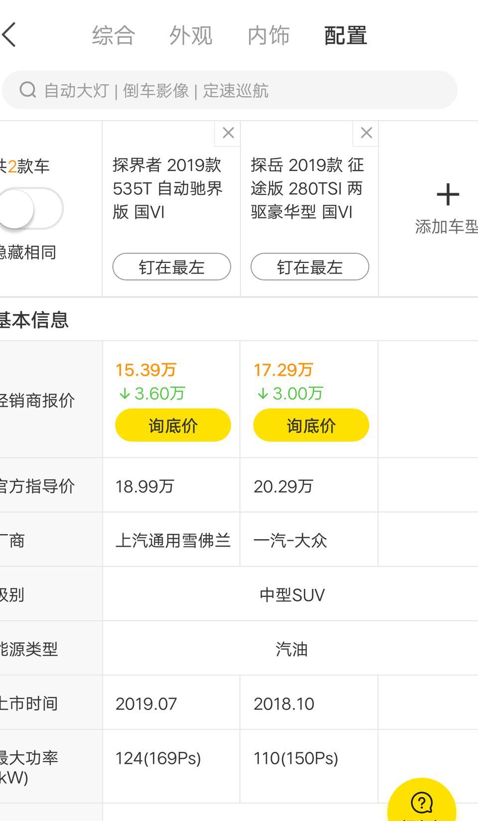 大众探岳征途豪华1.4T的和雪福来探界者1.5T的驰界版。怎么选？  都是国六，探岳轴距长，车身短！雪福来扭矩大，关键问题是雪福来还便宜三万块