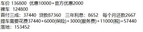 领克03-坐标杭州，1.5t劲，首付三成，贷款3年，4 s店给出的价格，大家觉得怎么样？