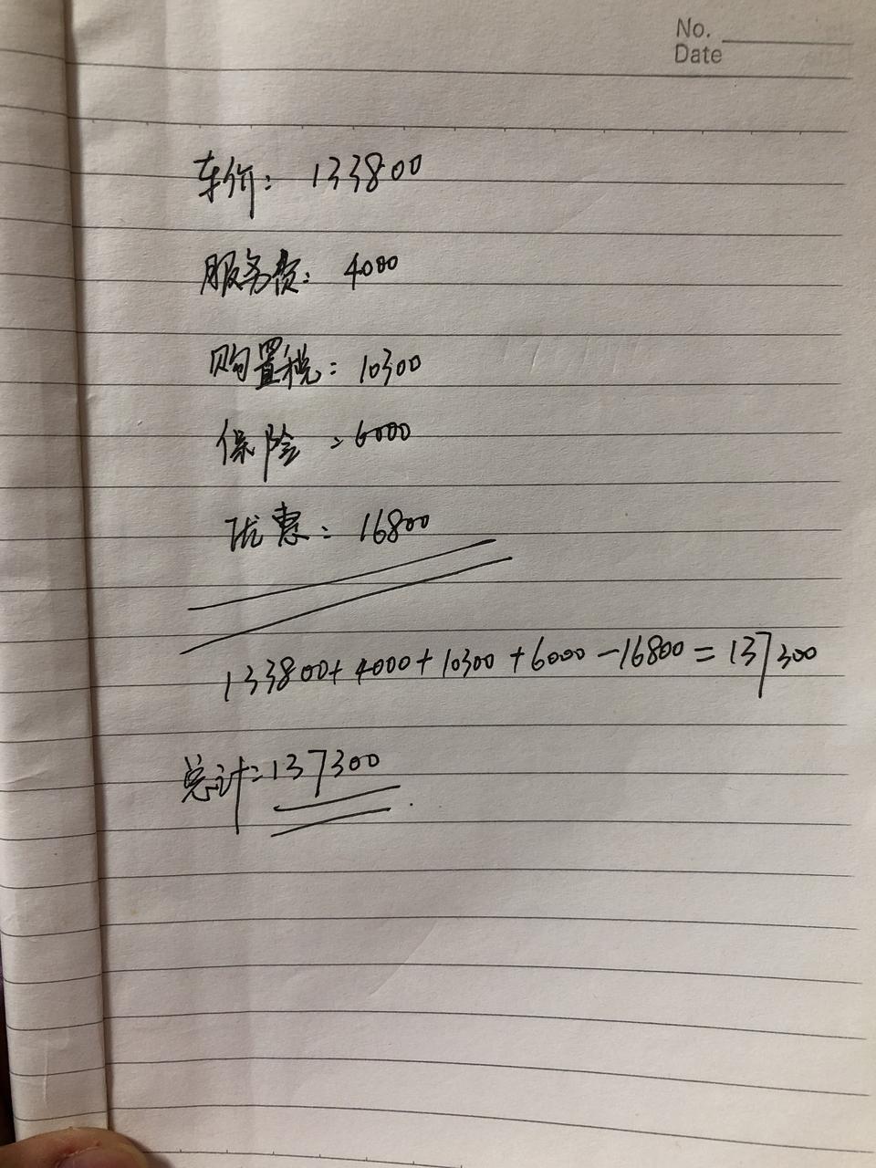菲斯塔-小妹今天去4s店了，问了一圈，然后这是最后价格，我想问问，贵了吗？送5000的配置装潢500的保养费