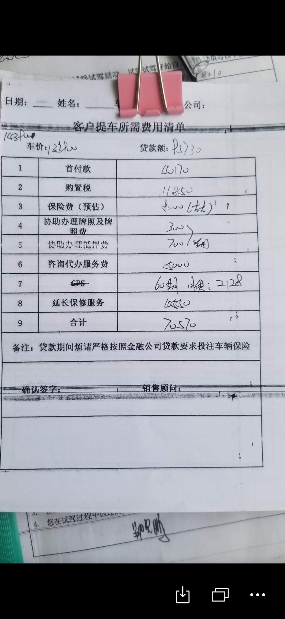哈弗f7x-2.0科技版，首付百分之三十贷款5年。这也太黑了，老哥们帮我看看我应该从哪里开始砍