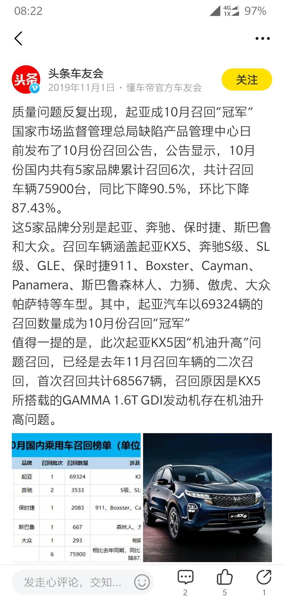 起亚kx5-kx5召回是哪一年的车？  现在想入手kx5 1.6T豪华 到底能不能买？