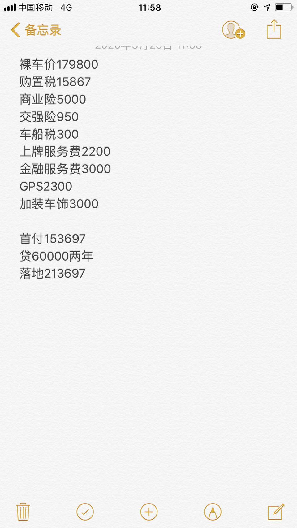 奇骏-坐标海南海口
2020智联尊享版落地这个费用怎么砍啊