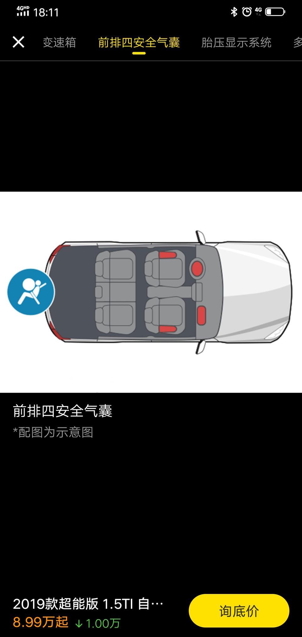 秦pro-这款车你们车上几气囊 是不是带气囊的都带字母？