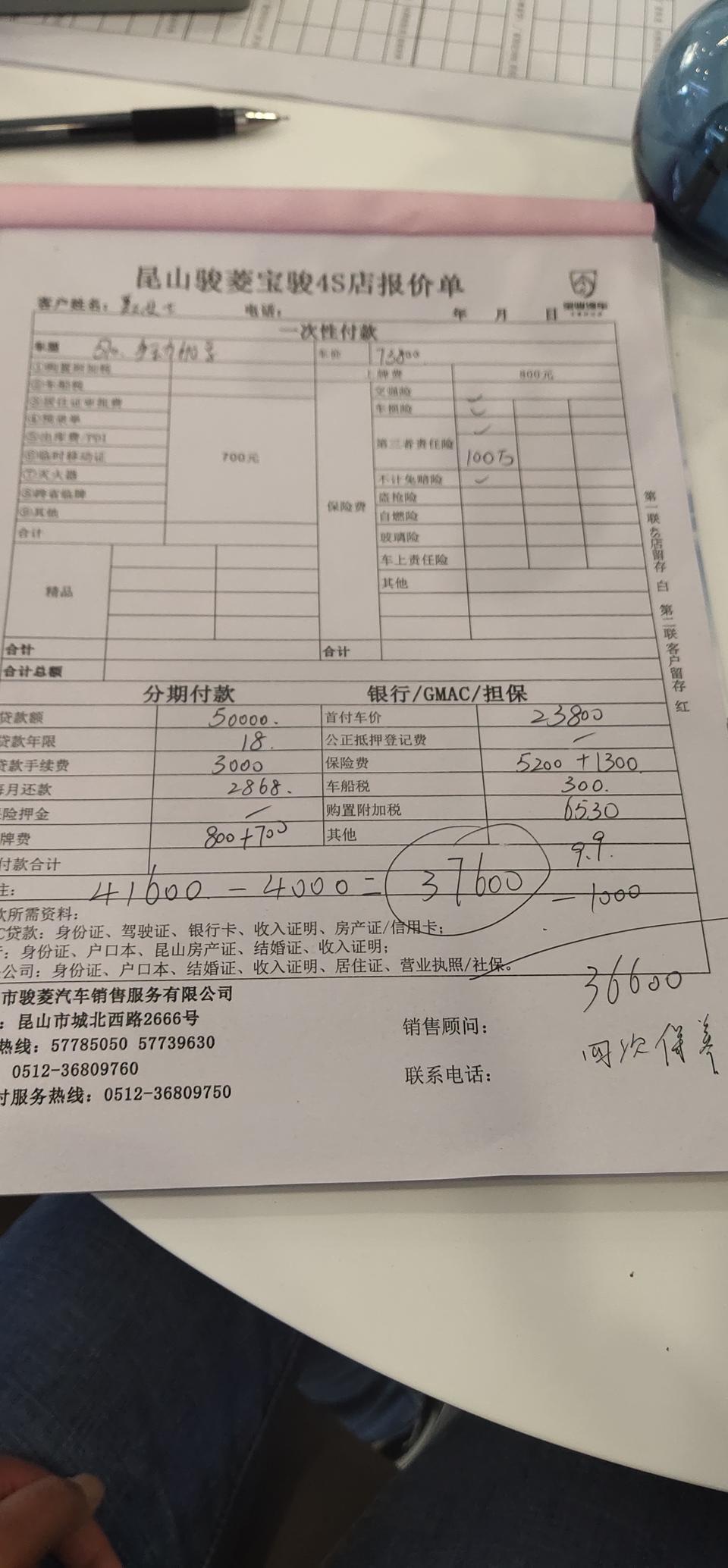 朋友们，手动优享型宝骏510，国6款，指导价7.38万，我去谈价格，谈到6.4万，砍价9800，算多吗？拿得下不，感觉4s店说裸车价优惠4000太少了。