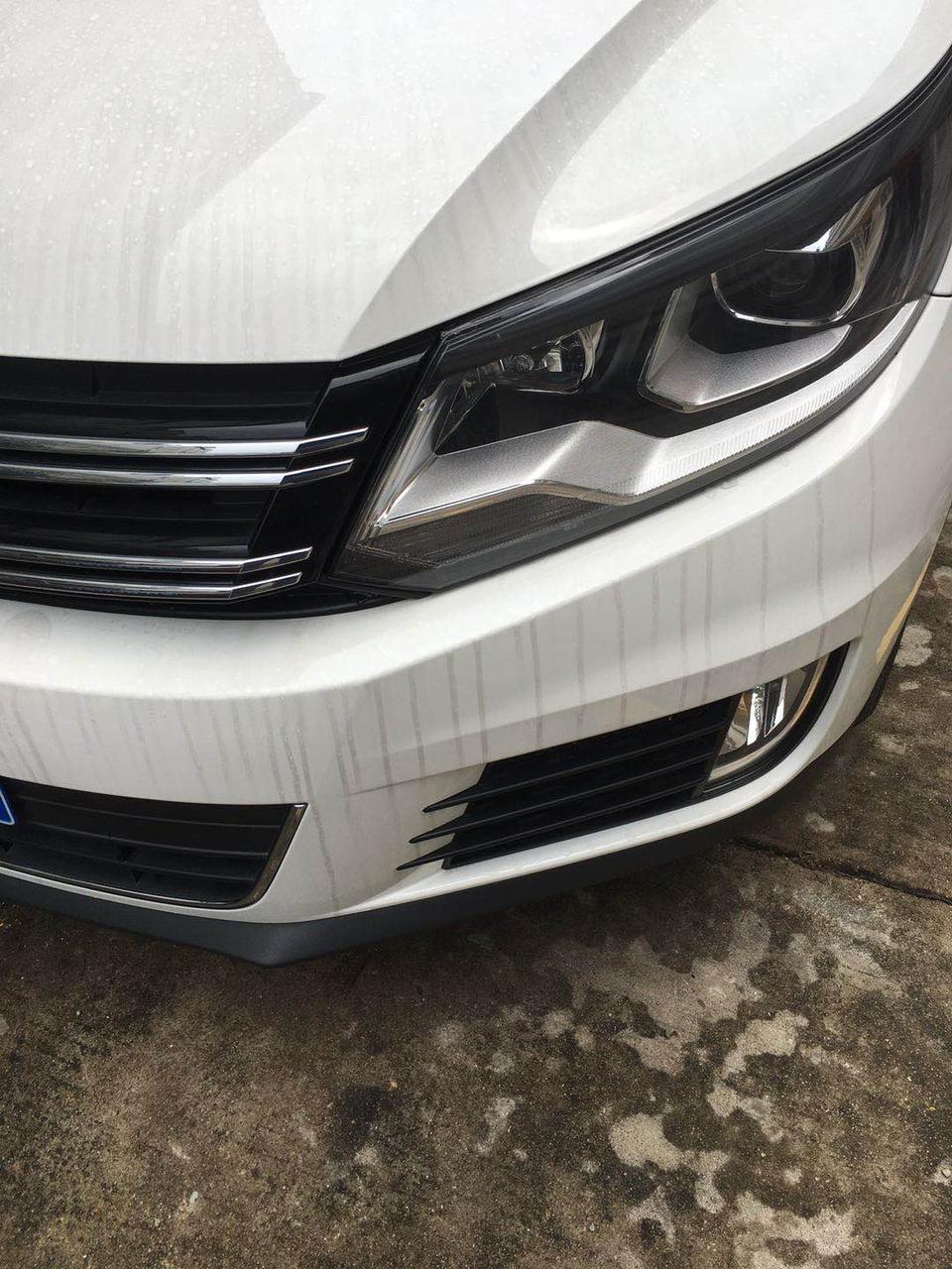 途观-下雨后的雨水痕迹，没有及时洗车，洗车后还是有淡淡的痕迹，怎么处理比较好。自己已知去污蜡可以去除。（备注车辆有做过镀晶）
