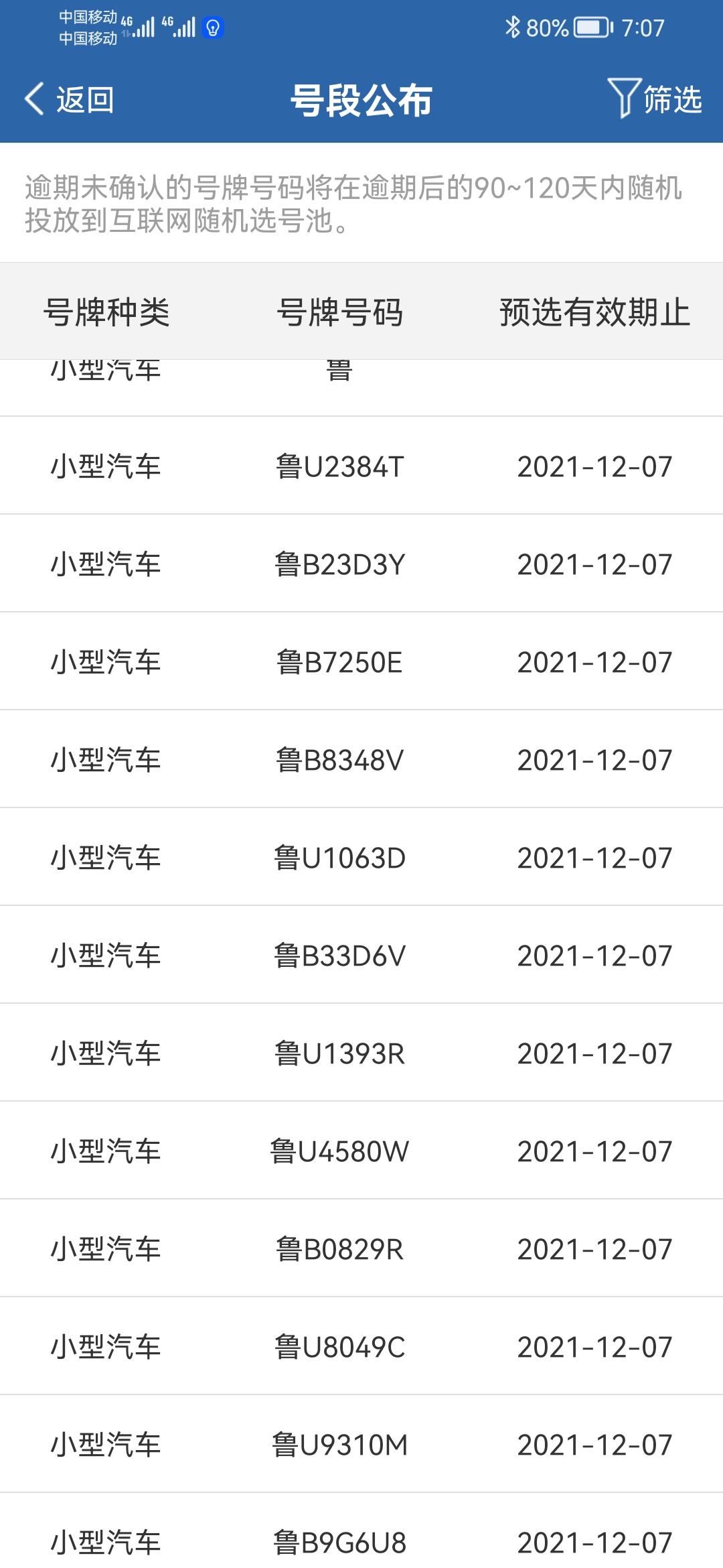 雅阁锐智准备上牌中。请问12123APP逾期未确认的号牌号码可以选择吗？里面有好多不错的号码，有谁操作过吗？