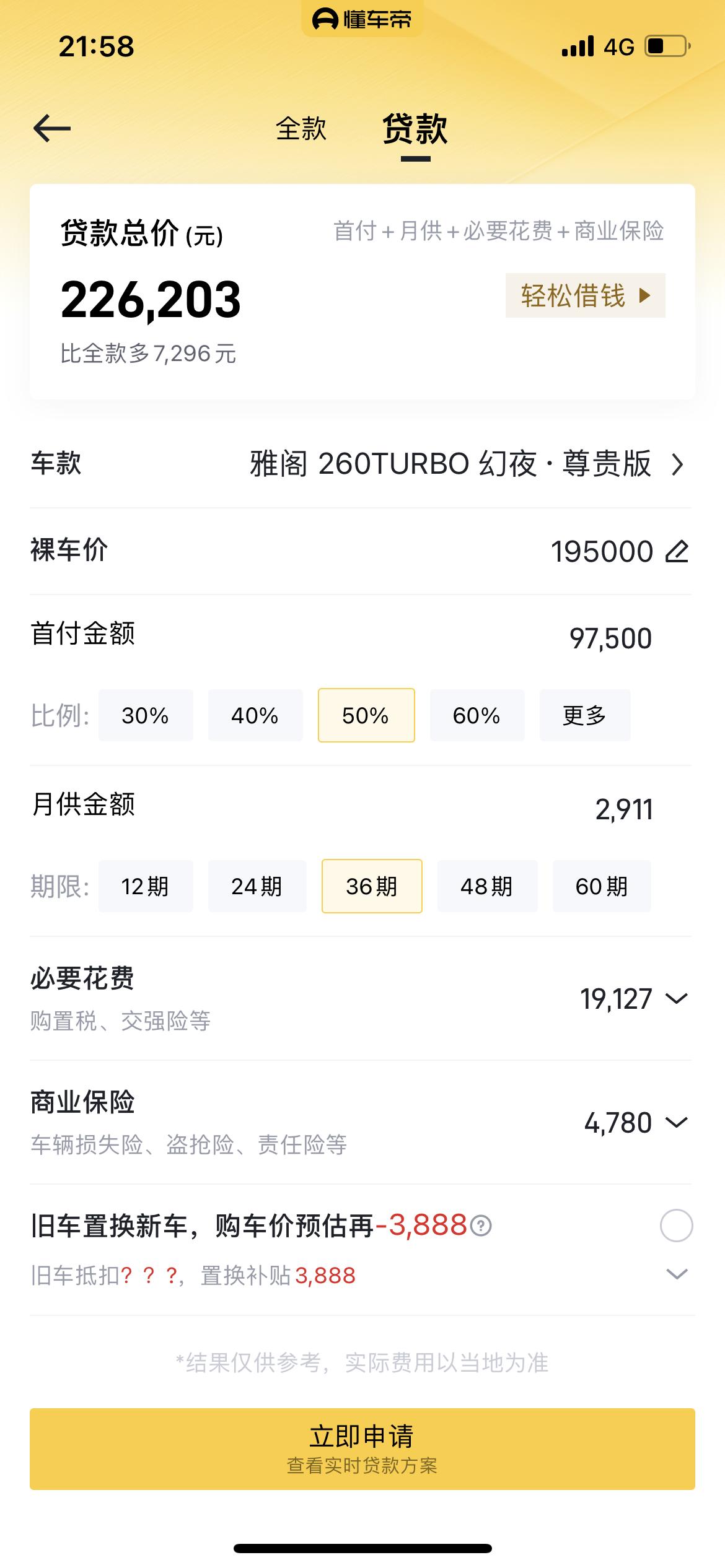 本田雅阁 小白问下，准备12万，这个方案能拿下吗？裸车能19.5吗？