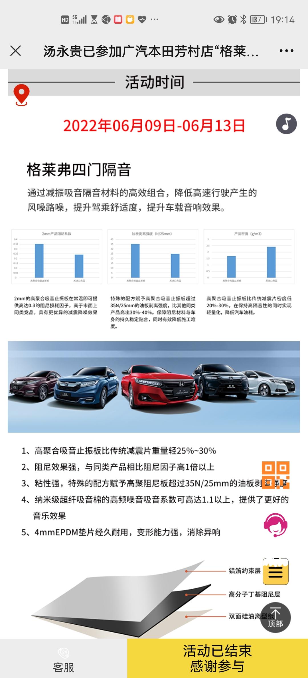 本田雅阁 有没有做车门隔音校果的车友，实际情况咋样？