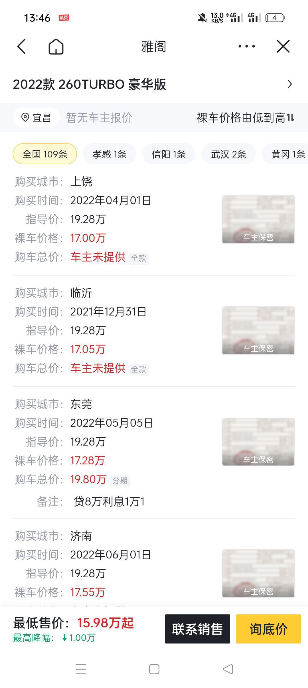 本田雅阁 购置税减半，是不是4s店把价格提高了啊