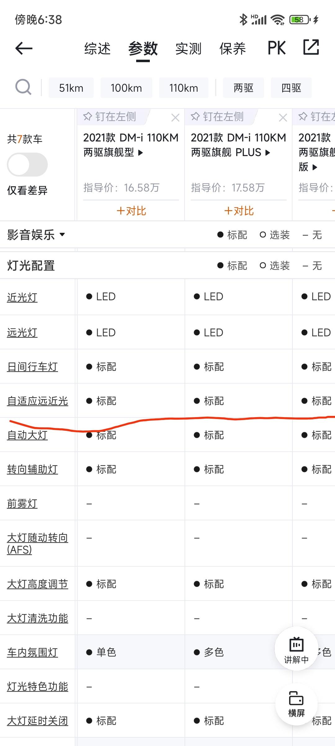 比亚迪宋PLUS DM-i 宋plus dmi 高配 低配 有没有自适应远近光灯？？？     懂车帝，汽车之家，官网怎