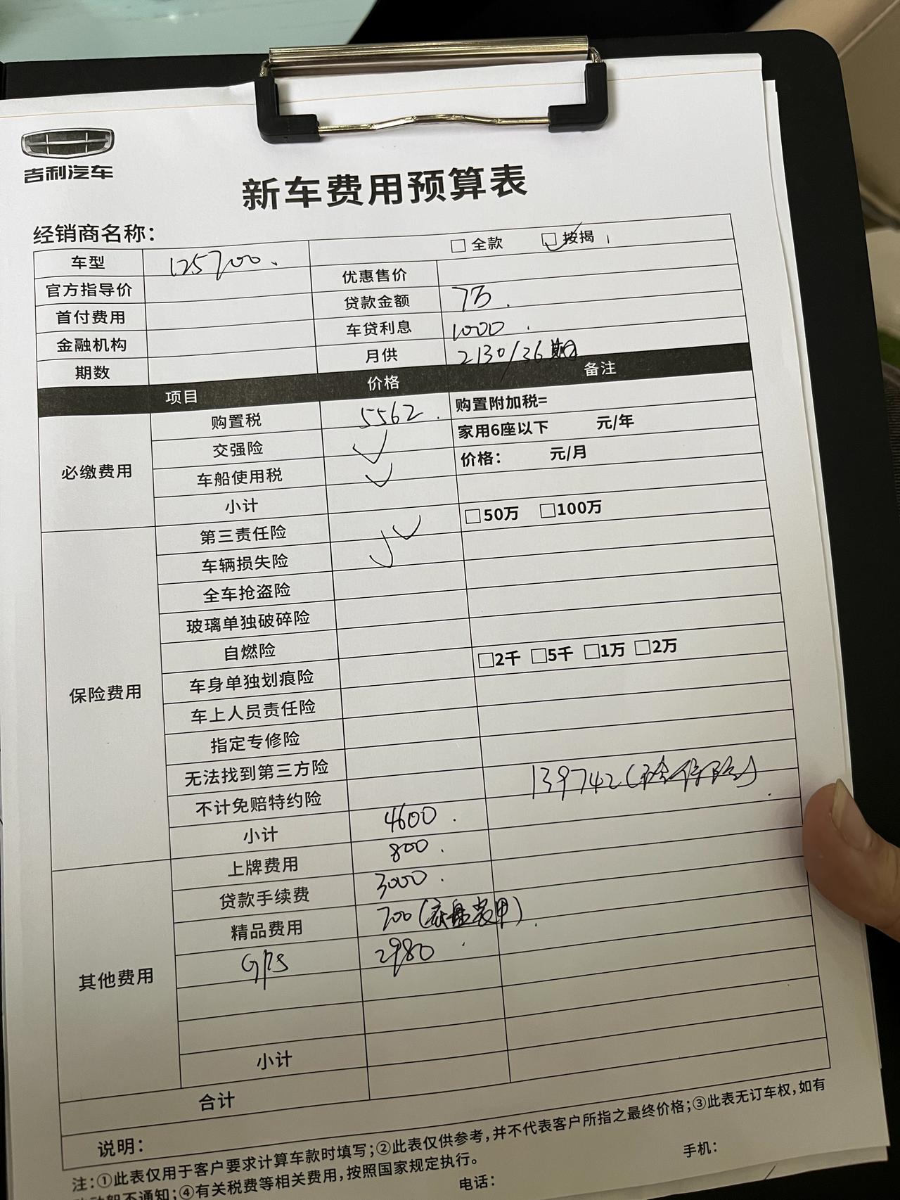 吉利星瑞 兄弟们刚刚去4s店豪华款给我算到了13.9，将近14，坐标郴州，有没有好兄弟给我看看能砍哪些