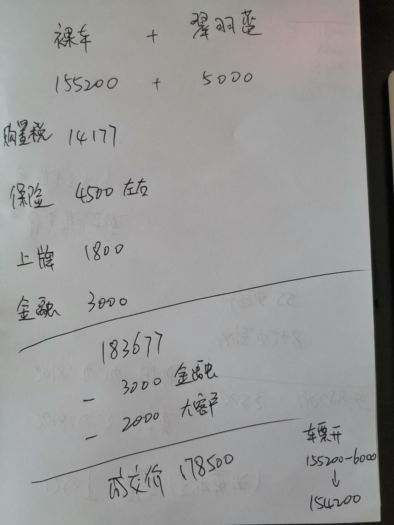 比亚迪宋PLUS DM-i 昨天看车后选的两驱尊贵，定金已付，这价格已经看了7家店后谈出来的，原本打算放弃不买的，前面几