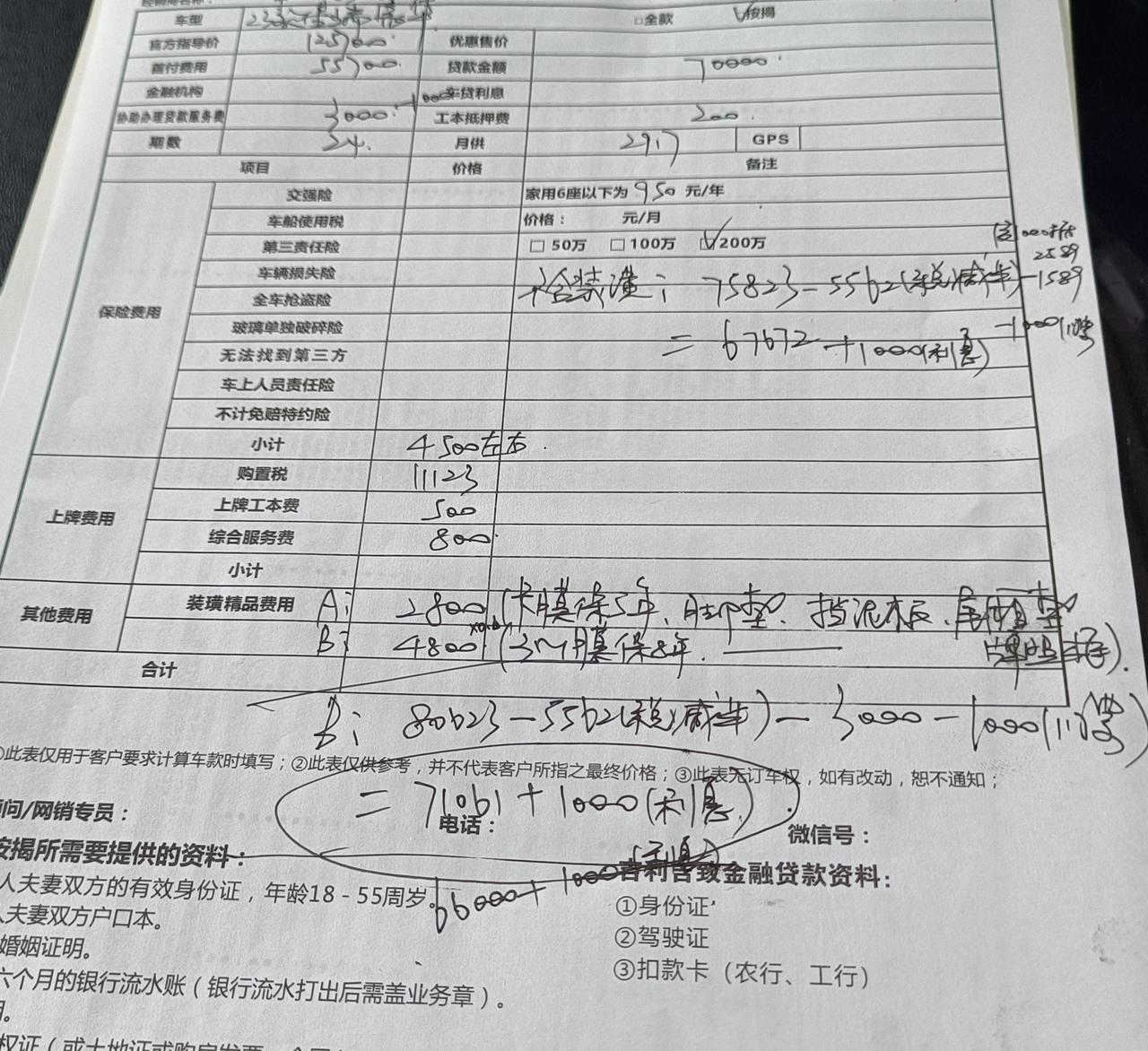 星瑞豪华版，七万年息贷两年不仅收3000元金融服务费，还收1000元利息，是不是妥妥的怨种？