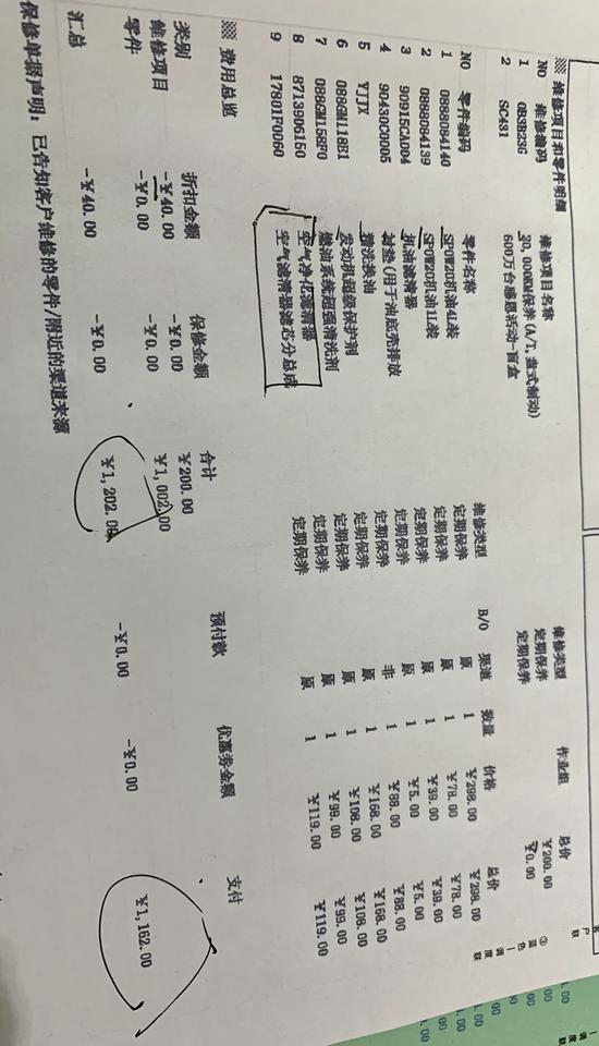 丰田凯美瑞 求问这价格合理不，第一年2w公里保养。