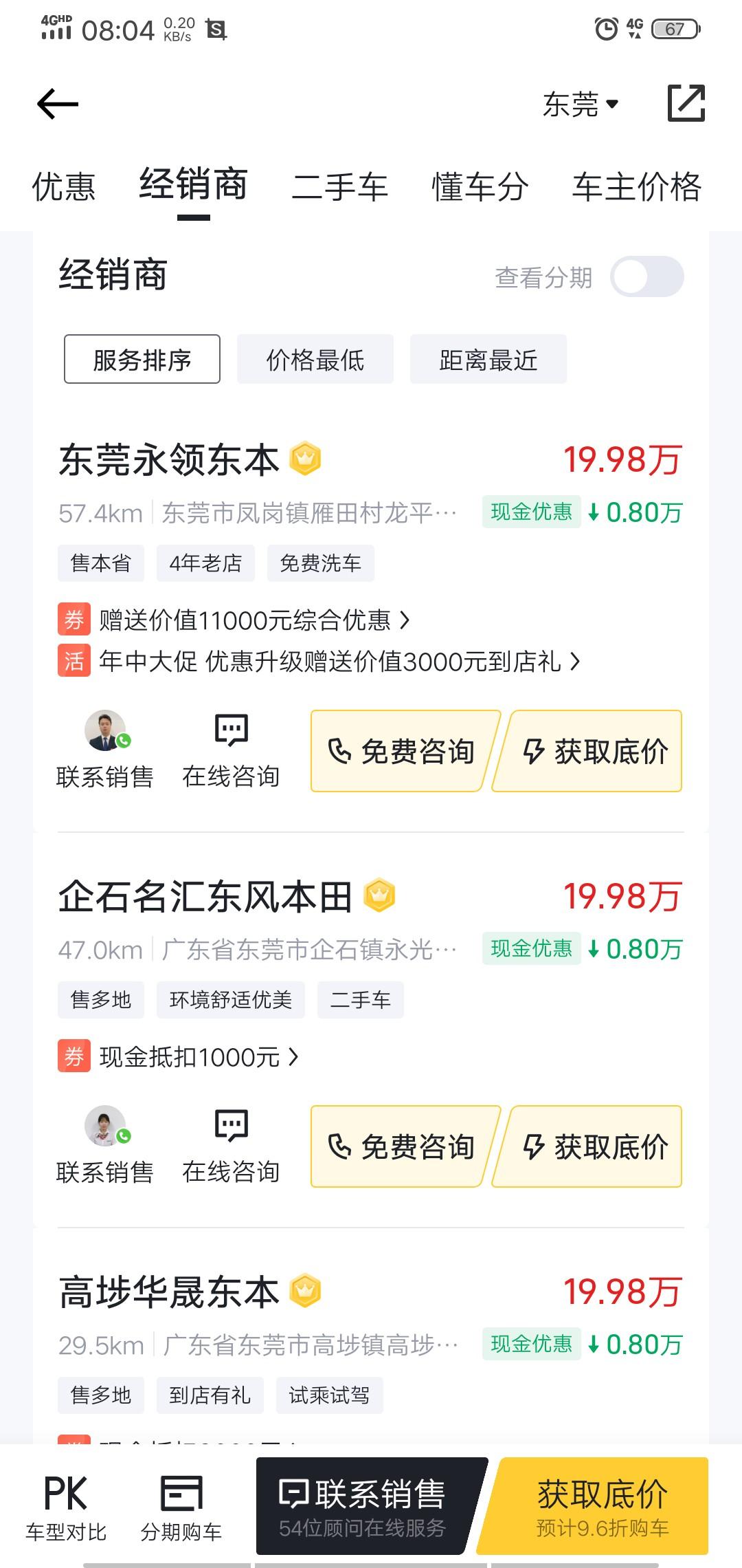 本田CR-V 我想知道 你们说的优惠几万块在哪里  定位东莞 风尚版
