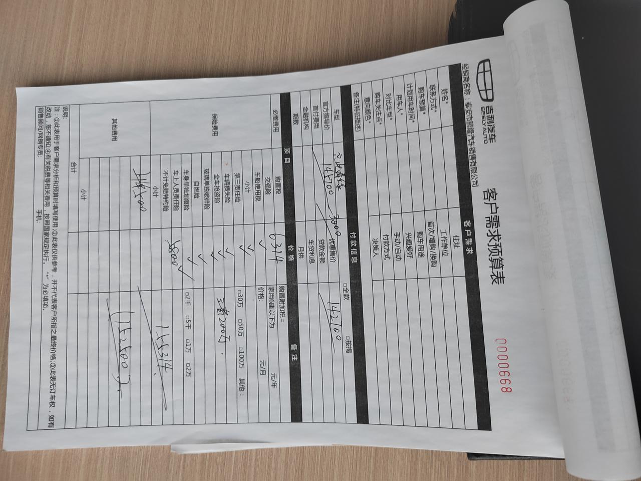 星瑞只此青绿，15.5价格谈到15.2到15.1。拍板15.1车友们感觉价格是不是高了？定金交了明天提车需要注意什么，就