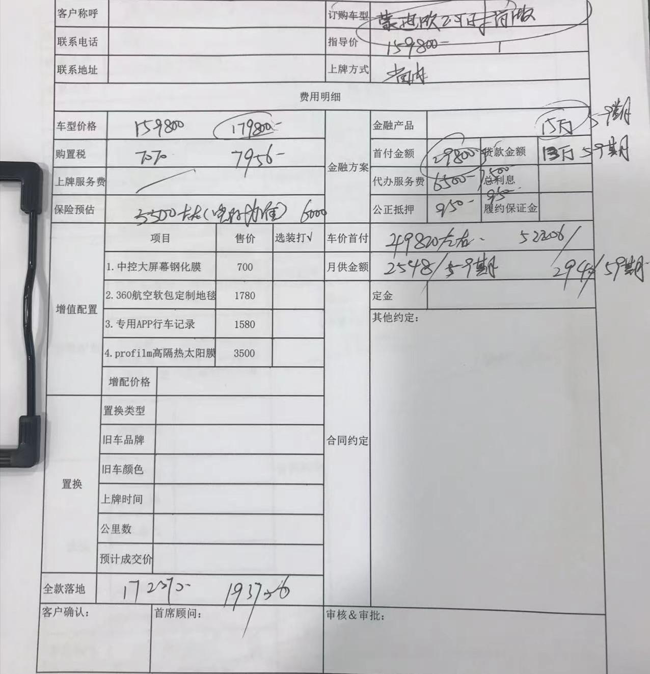 福特蒙迪欧 20首付，5年。合理吗？请帮忙提供意见参考一下。