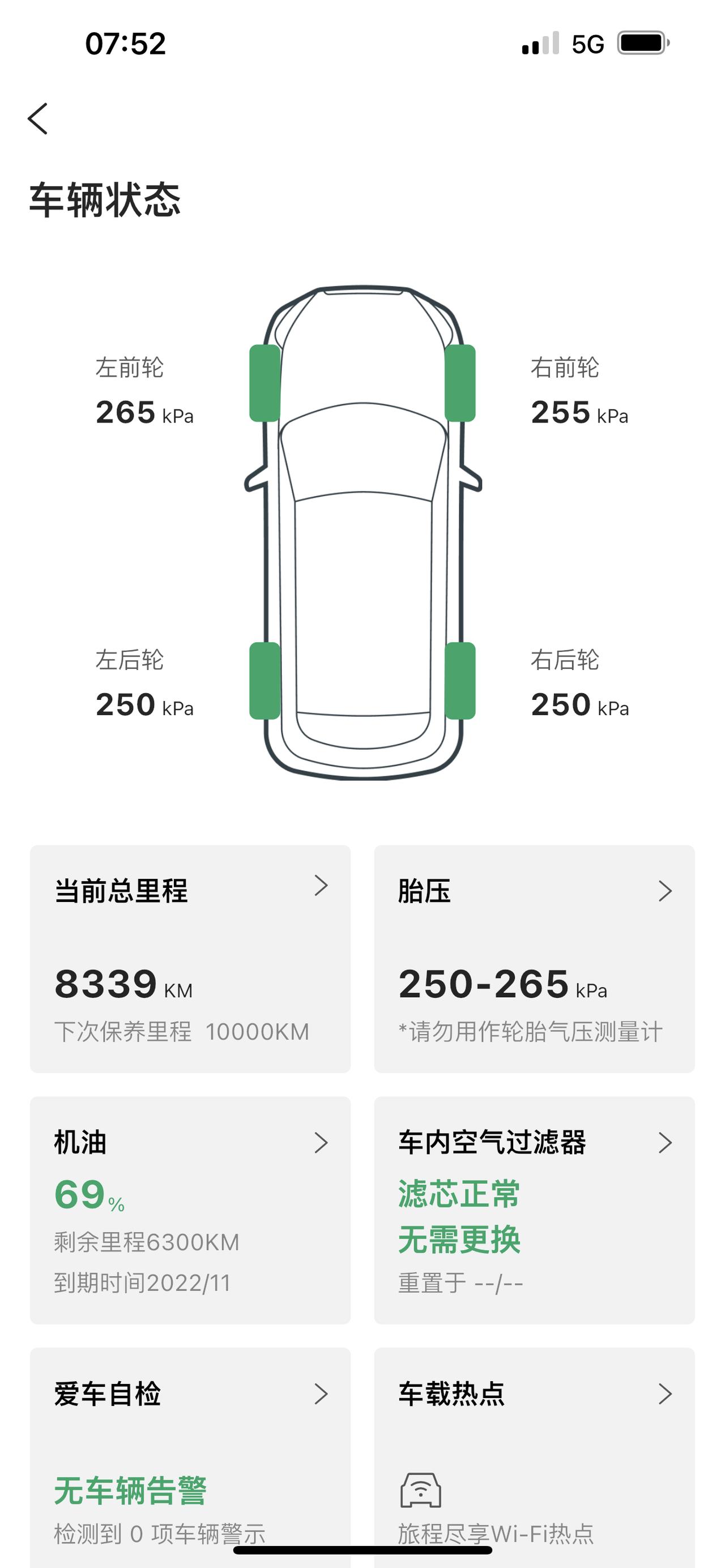 林肯冒险家 刚跑完高速和静置后暴晒的胎压，总是左前轮变化特别大，是这个轮胎有什么问题吗？