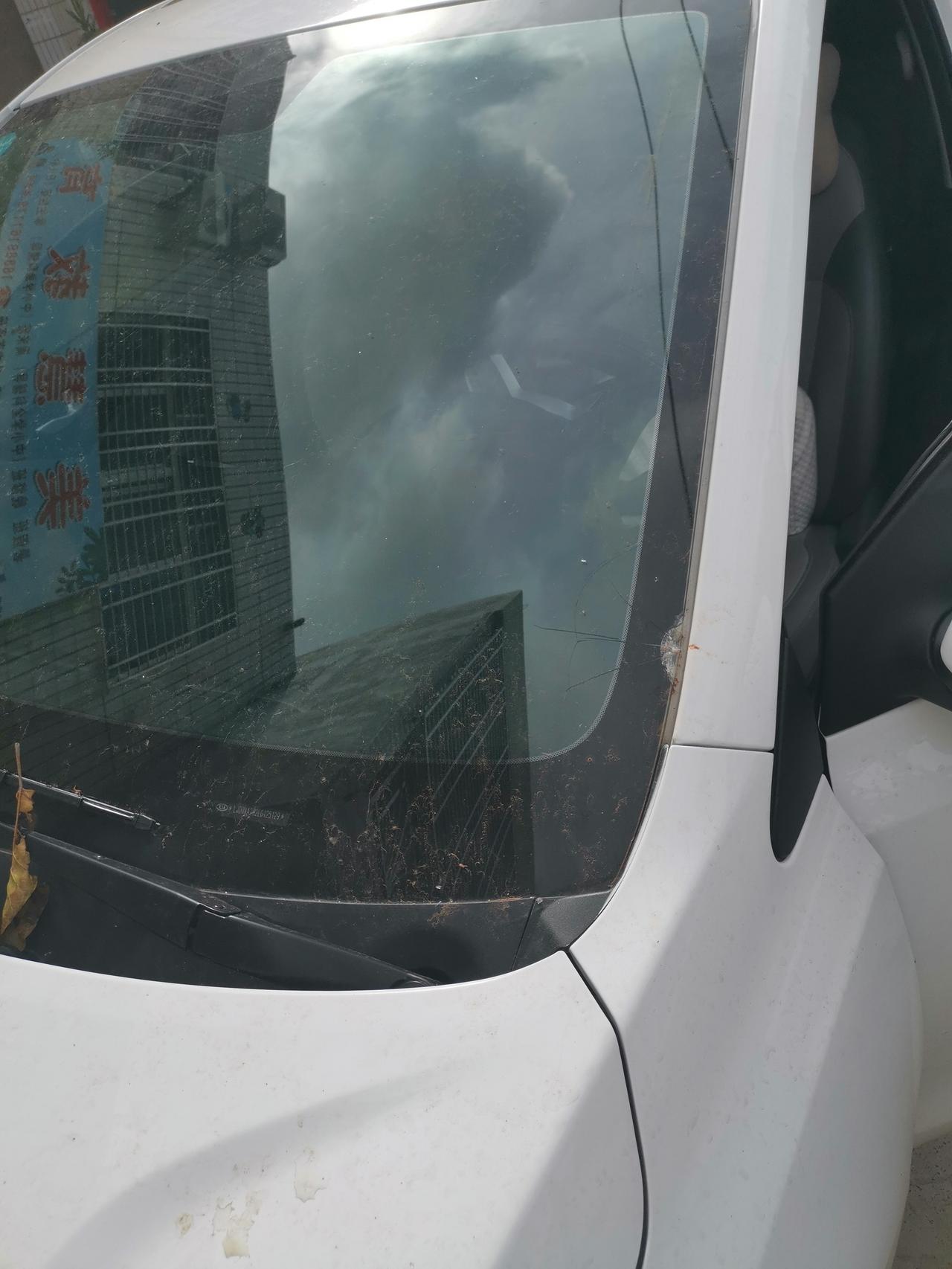起亚焕驰 车子给一个小孩弄破前档了 有人知道怎么处理吗？  换一个多少钱呀