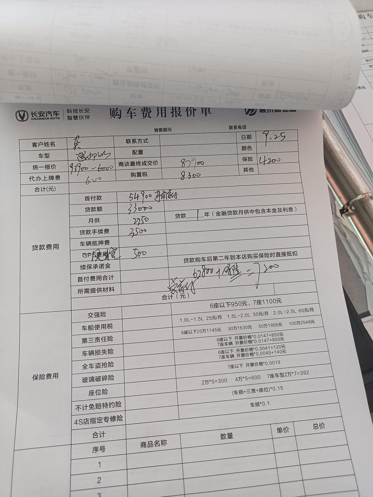今天去长安4S店看的逸动plus尊贵版，落地10.5w，算的价格感觉有点不靠谱，各位大神指点指点